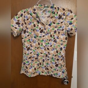 Colorful Owl Print Blouse